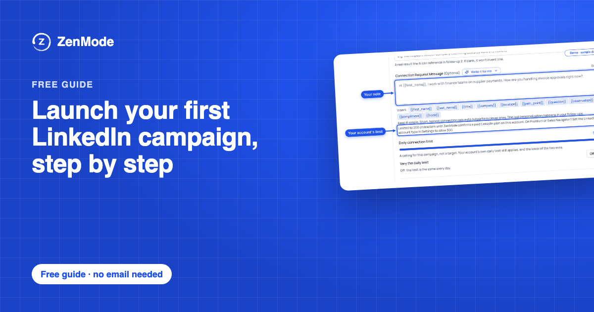 Cover of the guide: Launch your first LinkedIn campaign, step by step