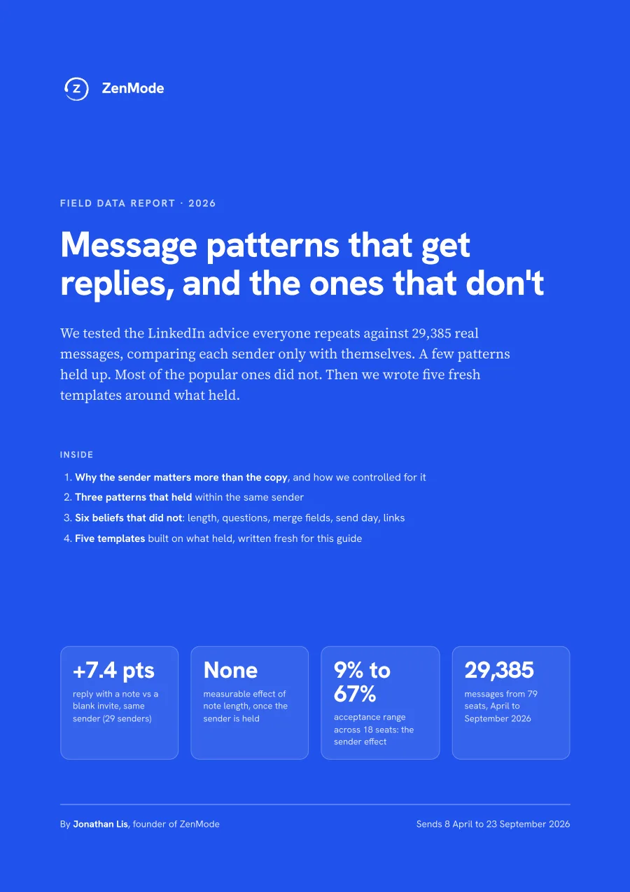 Cover of the Message patterns that get replies, and the ones that don't PDF